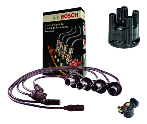 Kit Cabos Com Pinos Rotor Tampa Bosch Fusca Kombi 91 A 97