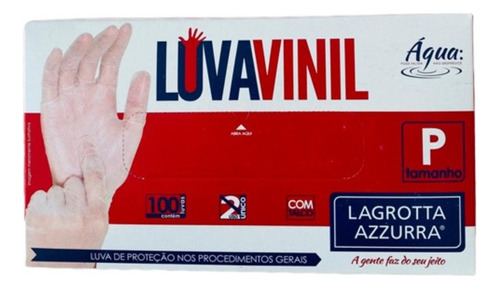 Luva Vinil Com Pó Procedimento Tam P Kit 5 Caixas 100 Unid