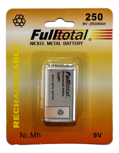 Bateria Recargable 9v 250 Mah 250mah Con Gtia Fulltotal Htec