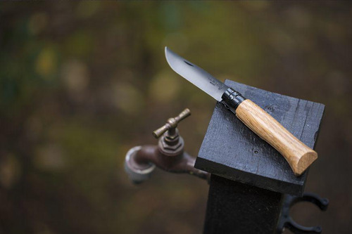 Cuchillo Opinel N°8 Hoja Negra Y Mango De Roble