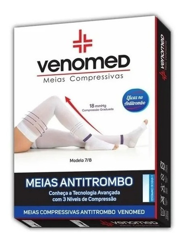 Meias 7/8 Anti-embolismo Anti-trombo Venomed