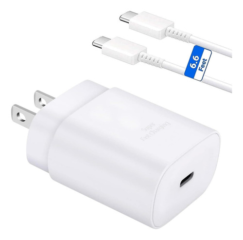 Cargador Rápido Tipo C De 25w Para Samsung Galaxy Con Cable