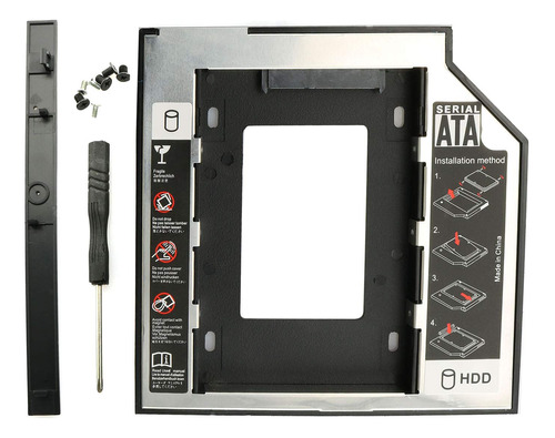 9,5 Mm 2 º Disco Duro Sata Hdd Ssd Caddy Adaptador Caso Para