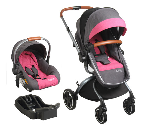 Coche Bebesit Travel System F8006 Rosa