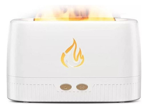 Difusor De Aromas Humidificador Efecto Flama Esencias Aceite Blanco