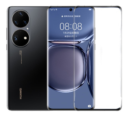Imagen 1 de 6 de Protector Pantalla De Vidrio Pegado Completo Huawei P50 Pro