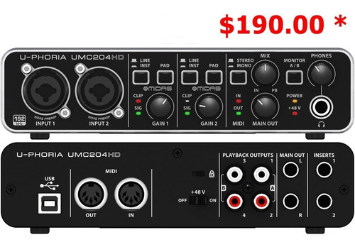 Imagen 4 de 6 de Interface Behringer Umc Interfaz Grabacion Midas