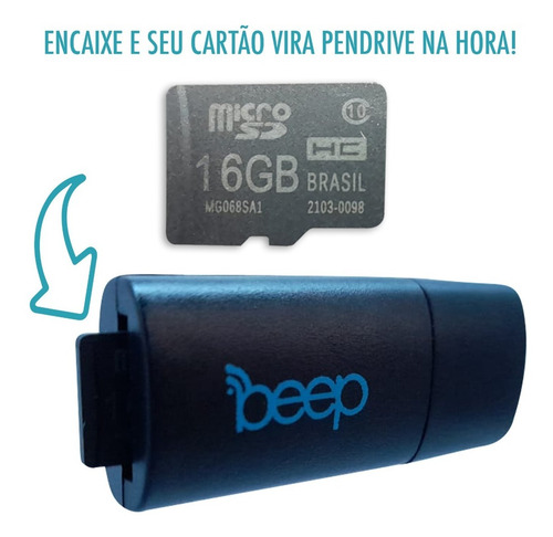 Imagem 3 de 5 de Kit Com 3 Cartão De Memória Beep 16gb Class 10 2x1 Atacado