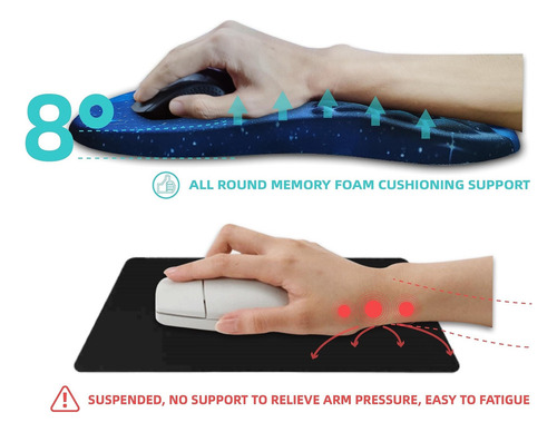 Alfombrilla De Ratón Ergonómica Para Reposamuñecas Mouse Pad