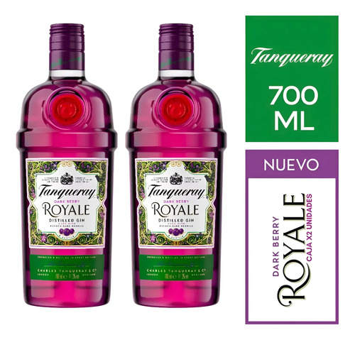 Gin Tanqueray Dark Berry Royale Caja X2 Botellas