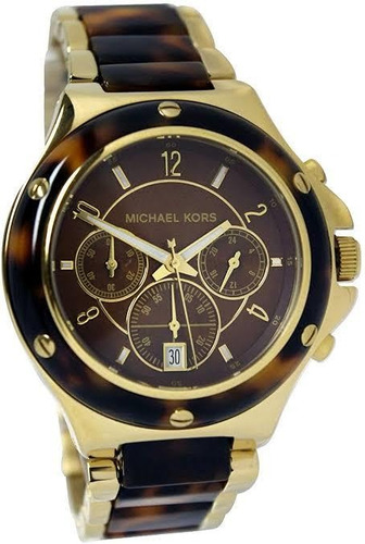 Relógio Michael Kors Mk5448 Orig Chron Anal Brown Swarovski