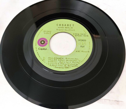 Cabaret Adios Berlin Soundtrack Single 7