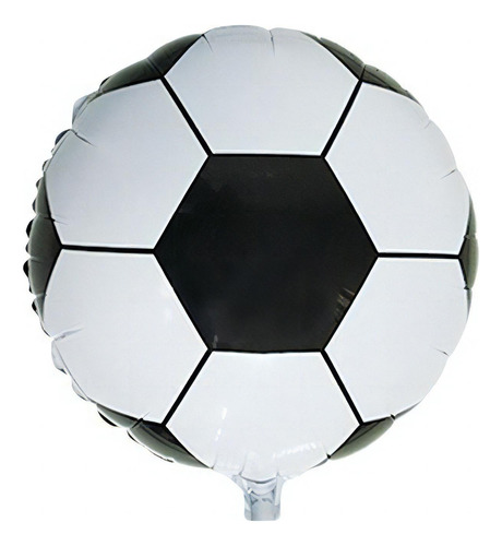 Globo Metalizado Forma Pelota De Futbol 45x51cm Apto Helio