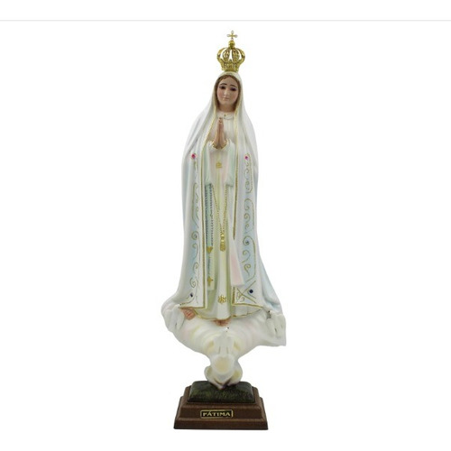 Estatua Virgen Fatima 20  Ojo Cristal Fabricada Portugal