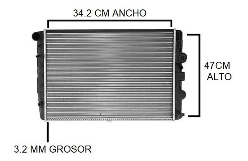 Radiador Con/sin Aire Vw Gol Country 1.4/1.6/1.8 1995/2014