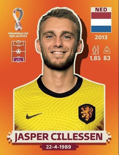 Figurita Jasper Cillesen Qatar 2022 Original Holanda