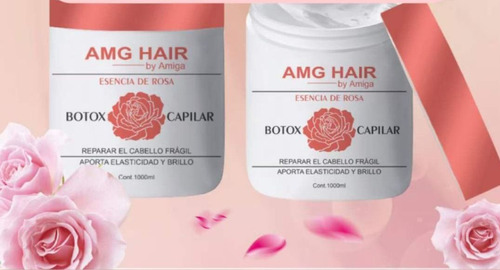 Enjuague Baño De Crema Amg Tratamiento Capilar Rosas