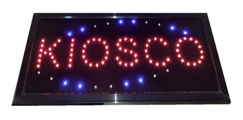Cartel Led Luminoso Kiosco Abierto