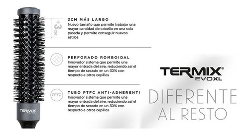 Imagen 4 de 6 de Cepillo Térmico Profesional Termix Evolution Plus 17 Mm