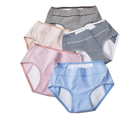 Ropa Interior Menstrual Bragas Calzon De Algodón 5 Piezas