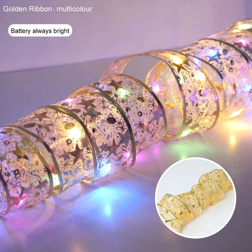 Christmas Ribbon Decorations 10 Meters Led Lights.