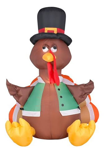 Airblown Happy Turkey Inflatable, 4 Ft. Tall.