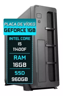 Computador Fácil Slim Intel Core I5 11400f 16gb Ssd 960gb