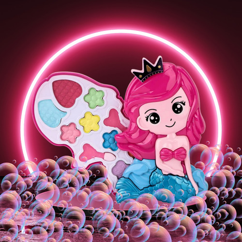 Kit Maquiagem Sereia Rosa Fashion Brinquedo Presente Menina