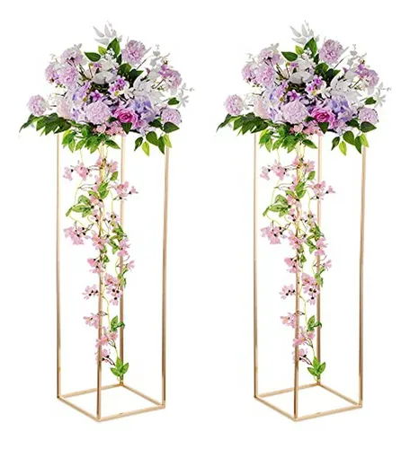 Soporte Floral Dorado Para Bodas - 2 Pcs De 39 4in Vases