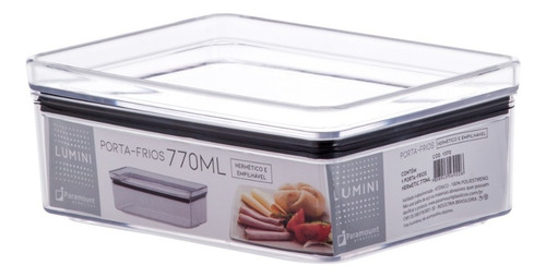 Imagem 3 de 4 de Pote Hermético 770ml Empilhável Paramount Porta Frios