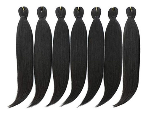 Extensiones De Cabello Trenzado Original Negro, Marca Pyle