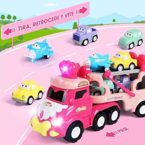 El Coche De Juguete Se Transforma Con Luces Y Música, Rosa