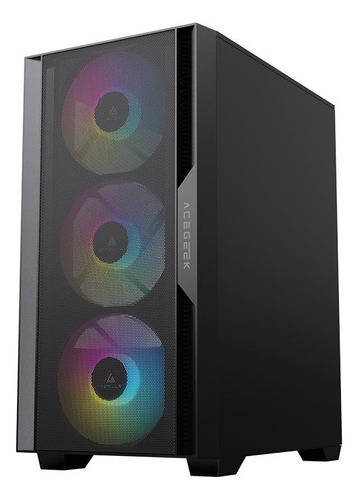 Gabinete Gamer Acegeek Stratus Mesh Argb Midtower Com 3 Fans