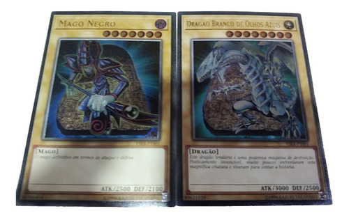 Yugioh - Dragão Branco De Olhos Azuis E Mago Negro Ultimate 