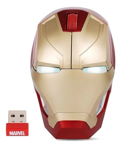 Mouse Gamer Iron Man Inalambrico - Nuevo En Caja Con Detalle