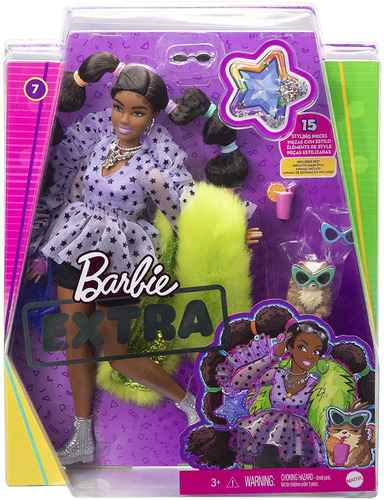 Muñeca Barbie Extra 7 Con Mascota Pomeranian +15 Accesorios