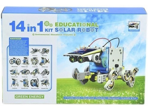 Kit Montagem Robo Solar 14x1 Iniciante Educacional Robótica