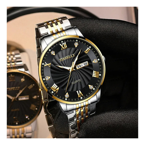 Reloj De Cuarzo De Moda, Reloj Impermeable Con Banda De Acer