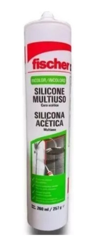 Silicona Acetica Sellador Multiuso Transparente Fischer 257g