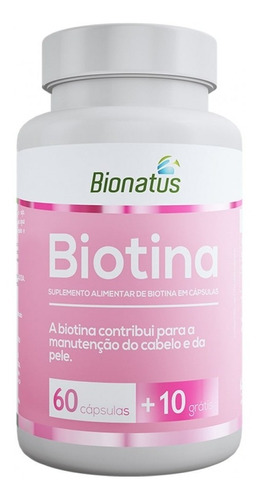 Biotina Com 70 Cáps, Vitamina P/ Cabelos E Unhas -  Bionatus
