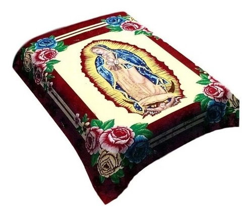 Cobertor Ligero Frazada Virgen De Guadalupe Matrimonial