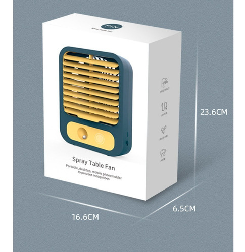 Imagen 2 de 3 de Ventilador Humidificador Aire Acondicionado Nano Spray Remax
