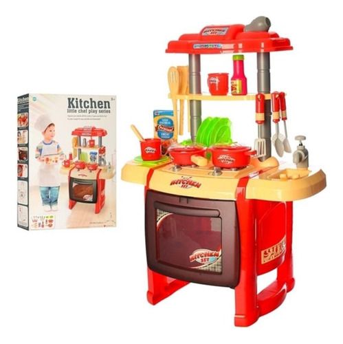 Cozinha Infantil  Com  Acessorios Panelas Pratos E Talheres