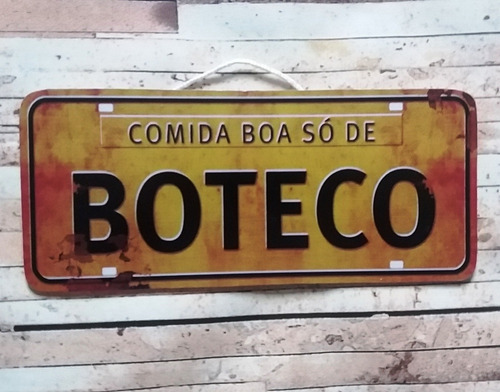 Imagem 10 de 10 de 4 Placas Decorativas Tipo Placa De Carro Frases Area Lazer