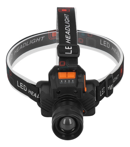 Linterna Frontal Recargable Usb De 1500 Lúmenes, 3 Modos