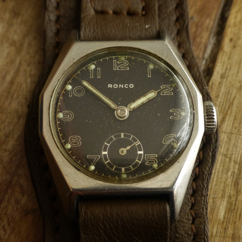 Ronco Reloj Suizo Militar Correa Bund Antiguo Acer 101220swt