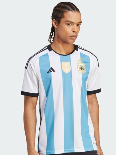 Camiseta Juvenil De Argentina Campeón 2022 Original adidas 