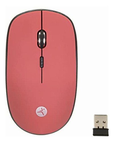 Techzone Mouse Inalámbrico 1200 Dpi Tipo Diamante Rojo
