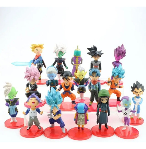 Set Figuras Dragon Ball X 18 Wcf Goku Zeno Vegeta Trunks