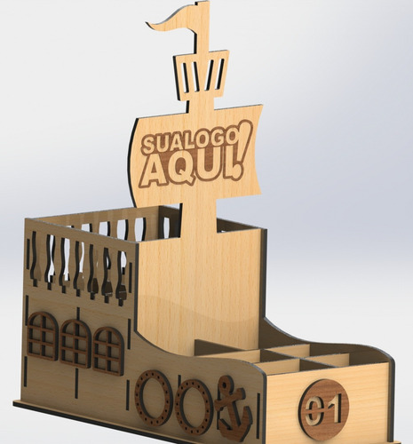 Porta Sachê Barco Numerado Kit 50 Peças